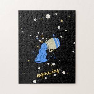 Aquarius Zodiac Sign in Space Legpuzzel