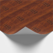 Aquarius Zodiac Sign Mahogany Style Cadeaupapier (Hoek)