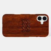 Aquarius Zodiac Sign Mahogany Style iPhone Hoesje (Achterkant horizontaal)