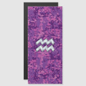 Aquarius Zodiac Sign on Pink Digital Camouflage (Voorkant / Achterkant)