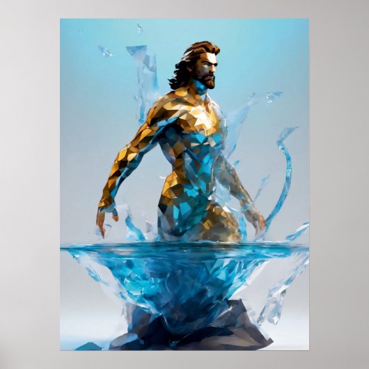 Aquarius Zodiac Sign Poster (Voorkant)