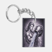 aquarius zodiac sign sleutelhanger (Voorkant Links)