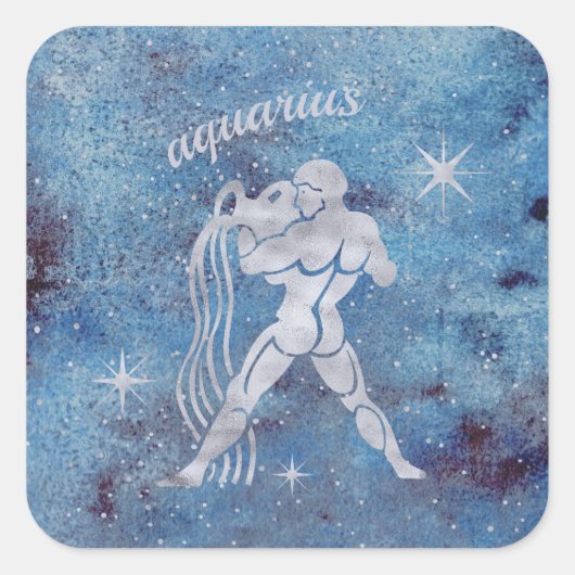 Aquarius Zodiac Sign Stickers (Voorkant)