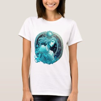 Aquarius Zodiac Sign Sublimation Design, Aquarius T-shirt