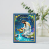 Aquarius Zodiac Sign Under a Starry Sky Briefkaart (Staand voorkant)