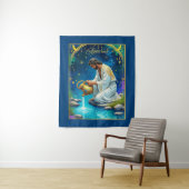 Aquarius Zodiac Sign Under a Starry Sky Wandkleed (In situ)