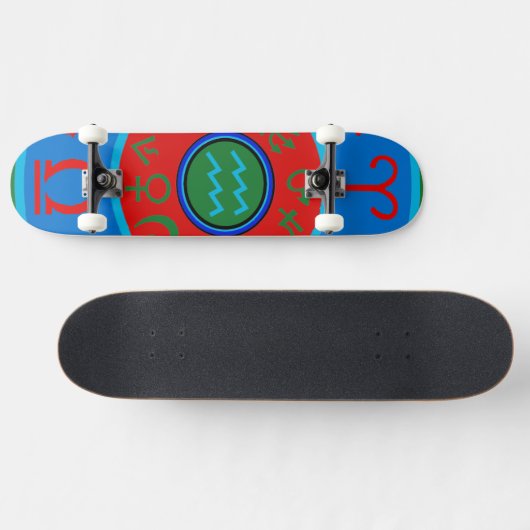 Aquarius Zodiac Skateboard (Horizontaal)
