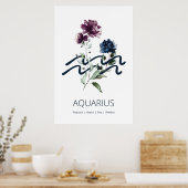 Aquarius Zodiac Star Sign Art Print (Keuken)