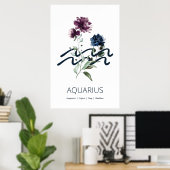 Aquarius Zodiac Star Sign Art Print (Thuiskantoor)