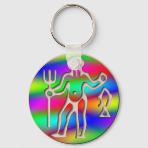 Aquarius Zodiac Star Sign Rainbow Sleutelhanger
