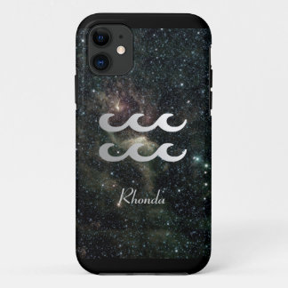 Aquarius Zodiac Star Sign Universe iPhone 11 Hoesje