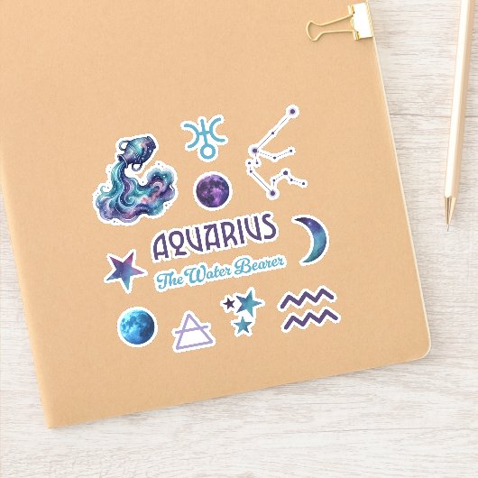 Aquarius Zodiac Sticker Collection (Notitieboek)