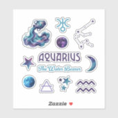 Aquarius Zodiac Sticker Collection (Vel)