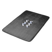 Aquarius Zodiac Symbol Carbon Fiber Decor Badmat (Gekanteld)