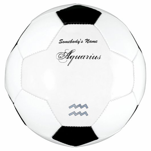 Aquarius Zodiac Symbol Element van K Yoncich Voetbal (Voorkant)