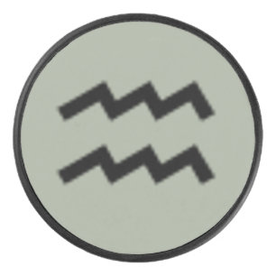 Aquarius Zodiac Symbol Standard van Kenneth Yoncic Hockey Puck