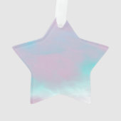 Aquarius Zodiac Symbool op moeder van het pareldec Ornament (achterkant)