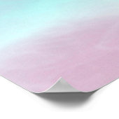 Aquarius Zodiac Symbool op moeder van het pareldec Poster (Hoek)