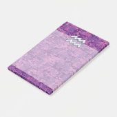 Aquarius Zodiac-symbool op roze digitale camouflag Post-it® Notes (Schuin)