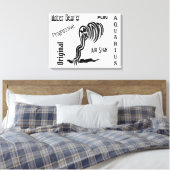 Aquarius Zodiac-teken en -symbool Canvas Afdruk (Insitu (Slaapkamer))