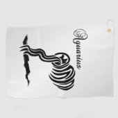 Aquarius Zodiac-teken en -symbool Golfhanddoek (Horizontaal)