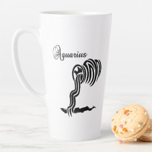 Aquarius Zodiac-teken en -symbool Latte Mok