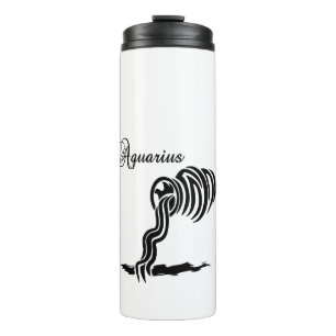 Aquarius Zodiac-teken en -symbool Thermosbeker