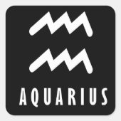 Aquarius zodiac-teken vierkante sticker (Voorkant)
