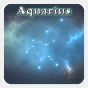 Aquariusconstellatie Vierkante Sticker