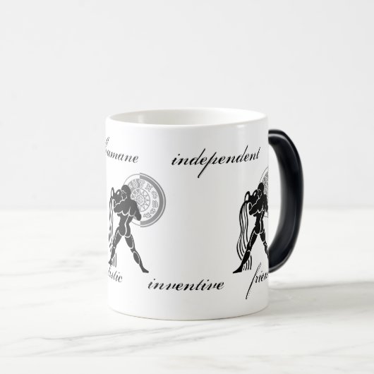 aquariuskenmerken van de Griekse soort Zodiac Magische Mok (Voorkant rechts)