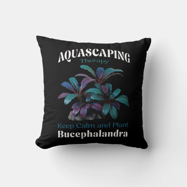 Aquascaping Therapy – Keep Calm and Plant Bucephal Kussen (Voorkant)