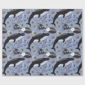 Aquatic animals pattern | ocean underwater life 19 cadeaupapier (Vlak)