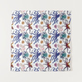 Aquatic animals pattern | ocean underwater life 27 wandkleed (Voorkant (horizontaal))