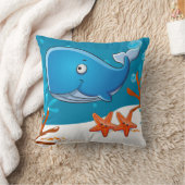 Aquatic Cute Whale Pillow Kussen (Deken)