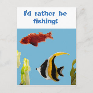 Aquatic Fish Art Vist grappig Briefkaart