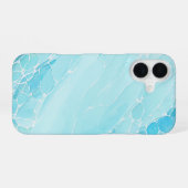 Aquatic Flow - Rippling Water Art Phone Case iPhone 16 Hoesje (Achterkant horizontaal)