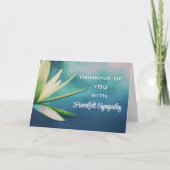 Aquatic Flower Simplistic Sympathy Card Bedankkaart (Voorkant)