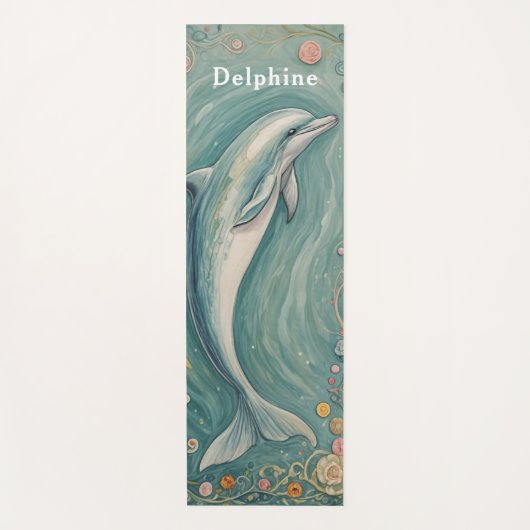 Aquatic Grace: De dans van de dolfijn Yogamat (Voorkant)