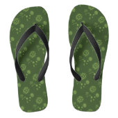 Aquatic Green Algae Dot Pattern Teenslippers (Voetbed)