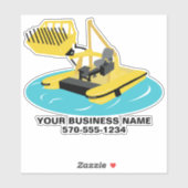 Aquatic Harvester Construction Vehicle Boat Custom Sticker (Vel)