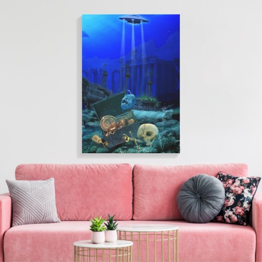 Aquatic Ocean Alien Object Onderwater Canvas Print (Insitu (Woonkamer))