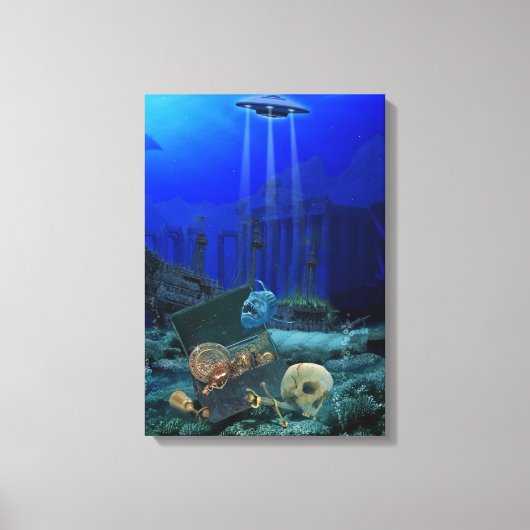 Aquatic Ocean Alien Object Onderwater Canvas Print (Voorkant)