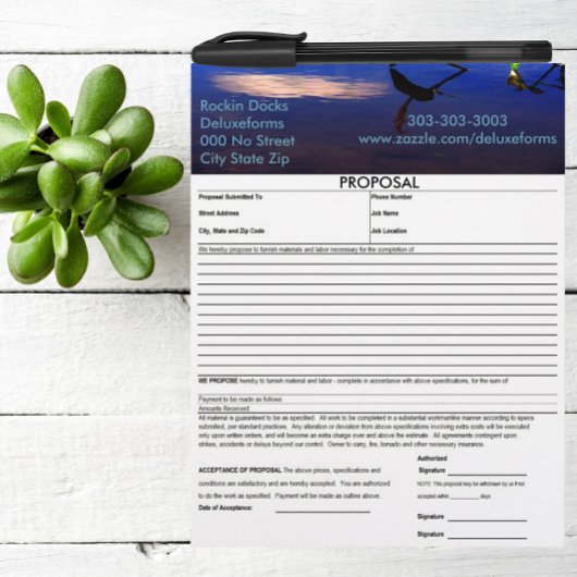 Aquatic Silhouette Cloud Voorstel Briefhoofd