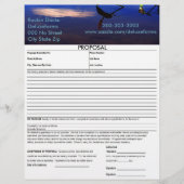 Aquatic Silhouette Cloud Voorstel Briefhoofd (Voorkant)