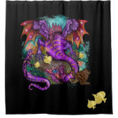 Aquatic Zee Dragon Shower Curtain Douchegordijn (Voorkant)