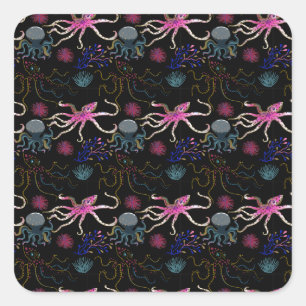 Aquaticaan ocean underwater life 28 vierkante sticker