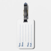 Aquaticat - Surreal Cat in Deep Ocean Fantasy Bagagelabel (Achterkant verticaal)