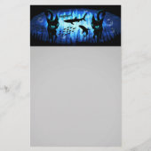 Aquaticat - Surreal Cat in Deep Ocean Fantasy Briefpapier (Voorkant)