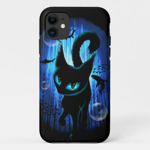 Aquaticat - Surreal Cat in Deep Ocean Fantasy iPhone 11 Hoesje