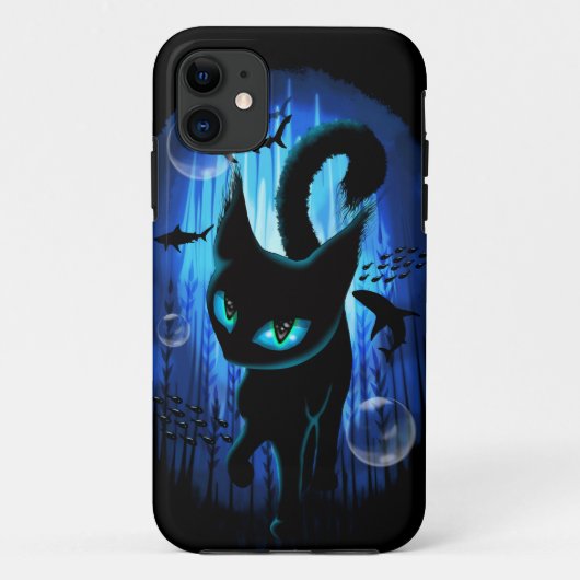 Aquaticat - Surreal Cat in Deep Ocean Fantasy Case-Mate iPhone Case (Achterkant)